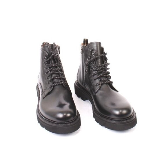 FABI 0658b Black Leather Lace-Up Ankle Boots main image 8
